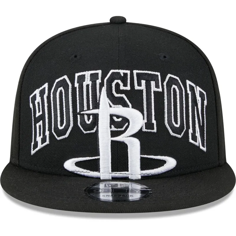 cappello-piatto-nero-snapback-9fifty-tip-off-2023-di-houston-rockets-nba-di-new-era