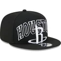 cappello-piatto-nero-snapback-9fifty-tip-off-2023-di-houston-rockets-nba-di-new-era