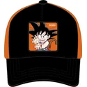 cappello-curvo-nero-e-arancione-snapback-son-goku-bambino-db3-gok4-dragon-ball-di-capslab