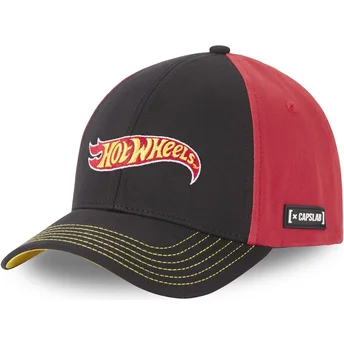 Cappellino curvo nero e rosso snapback HTW1 LO2 Hot Wheels di Capslab
