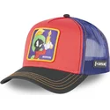 cappellino-trucker-rosso-blu-e-nero-marvin-il-marziano-loo7-ma2-looney-tunes-di-capslab