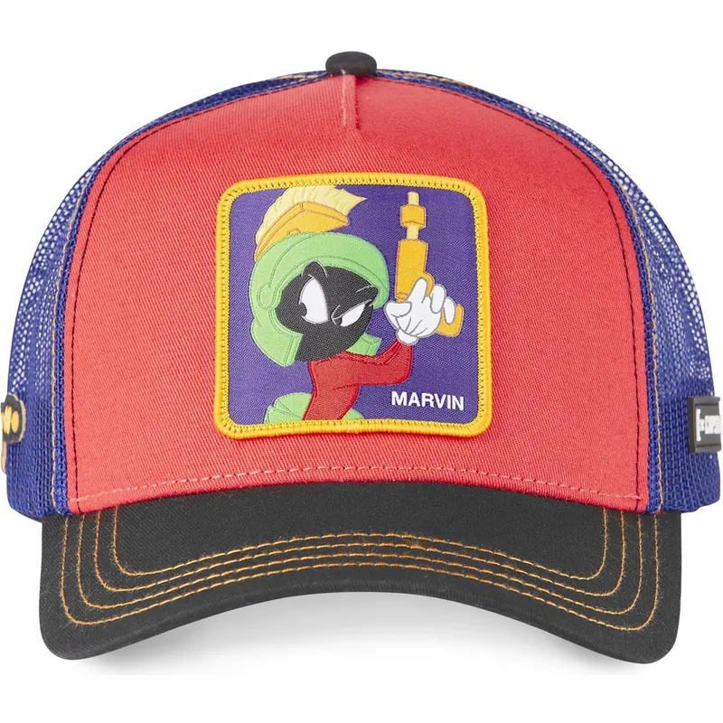 cappellino-trucker-rosso-blu-e-nero-marvin-il-marziano-loo7-ma2-looney-tunes-di-capslab