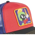 cappello-trucker-rosso-blu-e-nero-marvin-il-marziano-loo7-ma2-looney-tunes-di-capslab