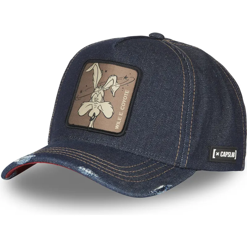 cappellino-curvo-blu-navy-denim-coyote-loo8-coy1-looney-tunes-di-capslab