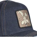 cappellino-curvo-blu-navy-denim-coyote-loo8-coy1-looney-tunes-di-capslab
