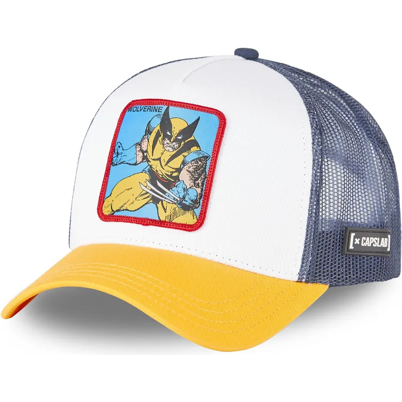 cappelli-curva-bianco-snapback-wolverine-marvel-comics-di-capslab cappelli-curva-bianco-snapback-wolverine-marvel-comics-di-capslab