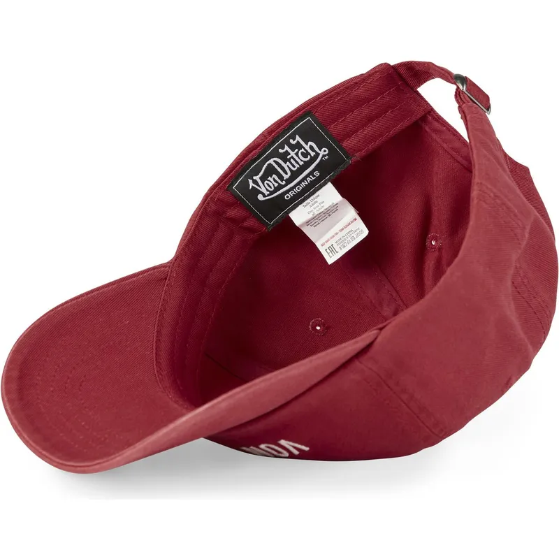 cappellino-visiera-curva-rosso-regolabile-dc-r-di-von-dutch