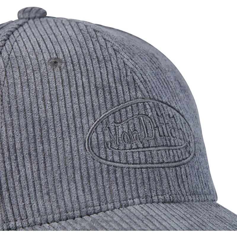 cappelli-curva-grigio-cinghia-regolabile-di-von-dutch