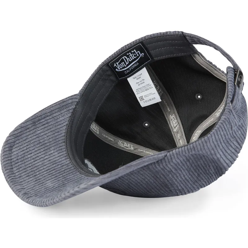 cappelli-curva-grigio-cinghia-regolabile-di-von-dutch