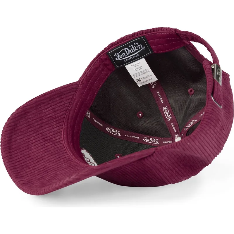 cappelli-curva-rosso-cinghia-regolabile-di-von-dutch