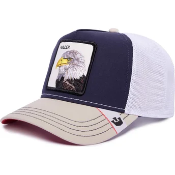 cappello-trucker-blu-navy-e-bianco-aquila-killer-mv-predator-the-farm-mvp-di-goorin-bros