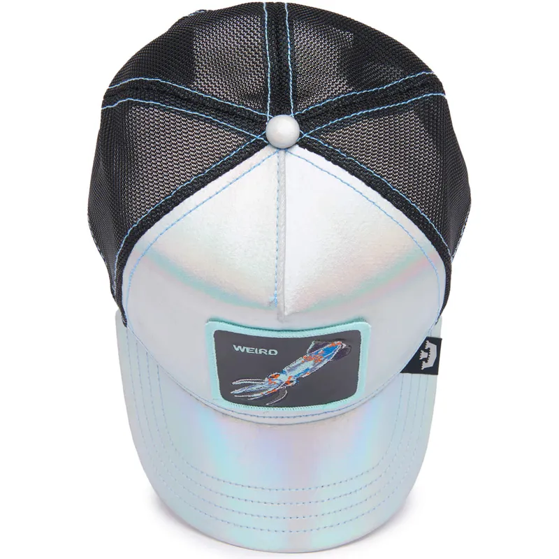 cappellino-trucker-grigio-e-nero-calamaro-weird-go-way-out-there-the-farm-deep-sea-di-goorin-bros