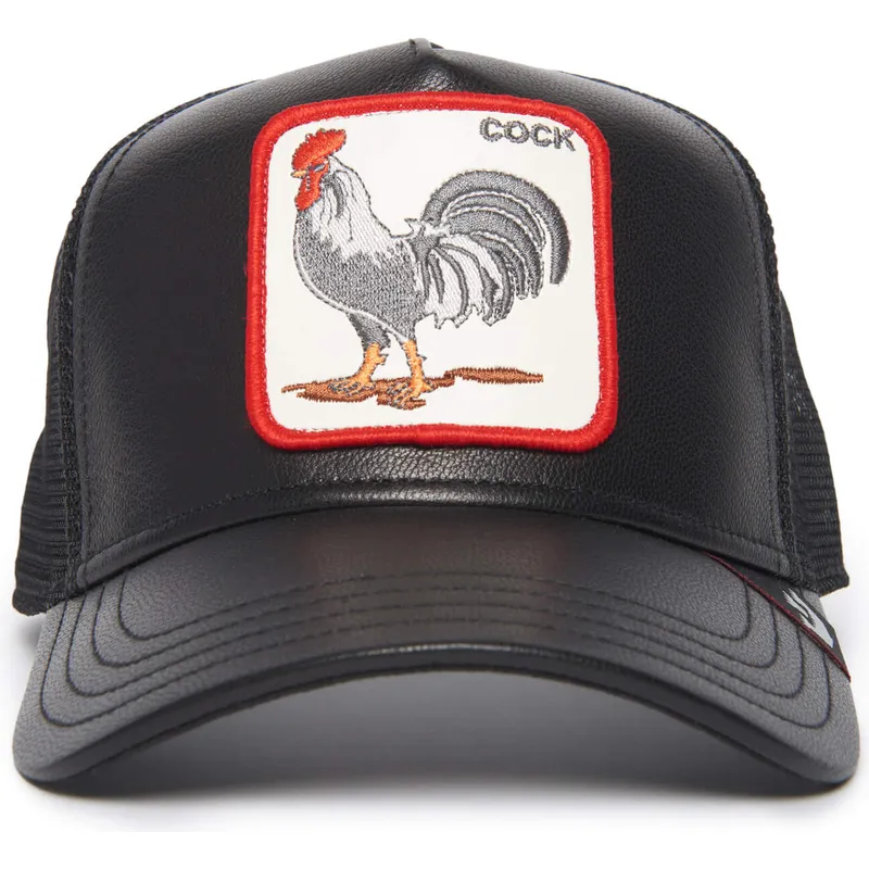 cappellino-trucker-nero-gallo-cock-will-prevail-the-farm-leather-di-goorin-bros