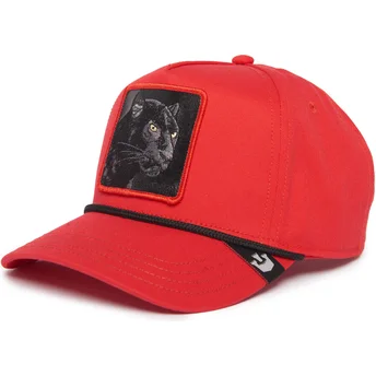 cappello-a-visiera-curva-rosso-snapback-pantera-panther-100-the-farm-all-over-canvas-di-goorin-bros