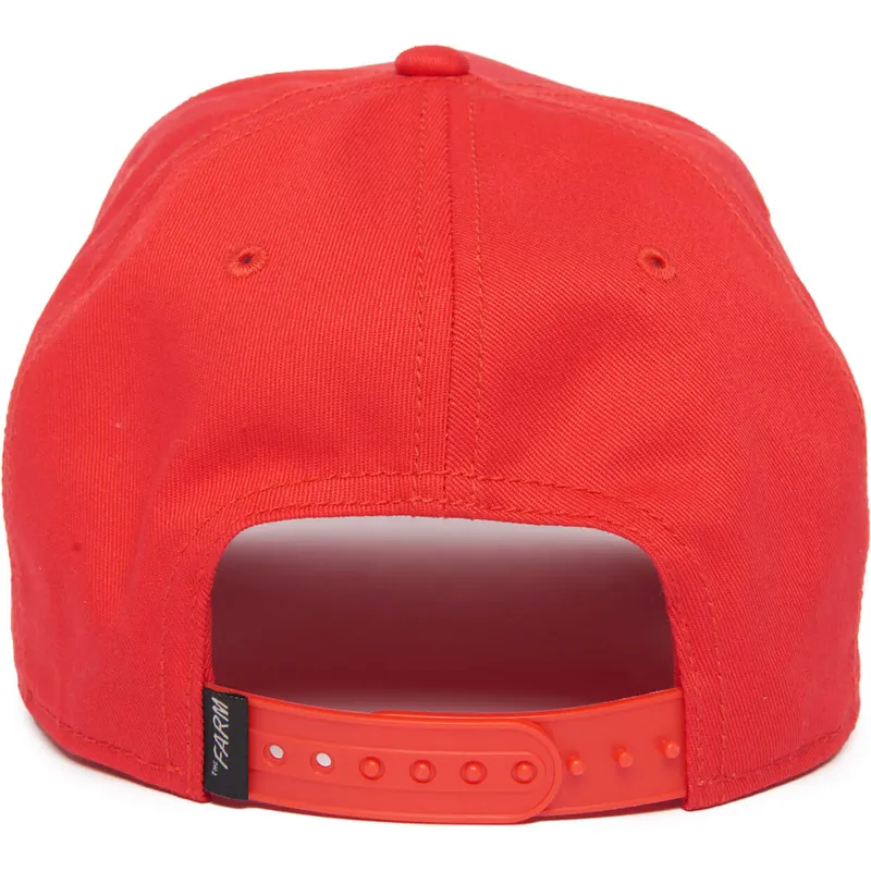cappellino-visiera-curva-rosso-snapback-pantera-panther-100-the-farm-all-over-canvas-di-goorin-bros
