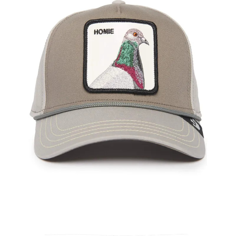 cappellino-visiera-curva-grigio-snapback-colomba-homie-pigeon-100-the-farm-all-over-canvas-di-goorin-bros
