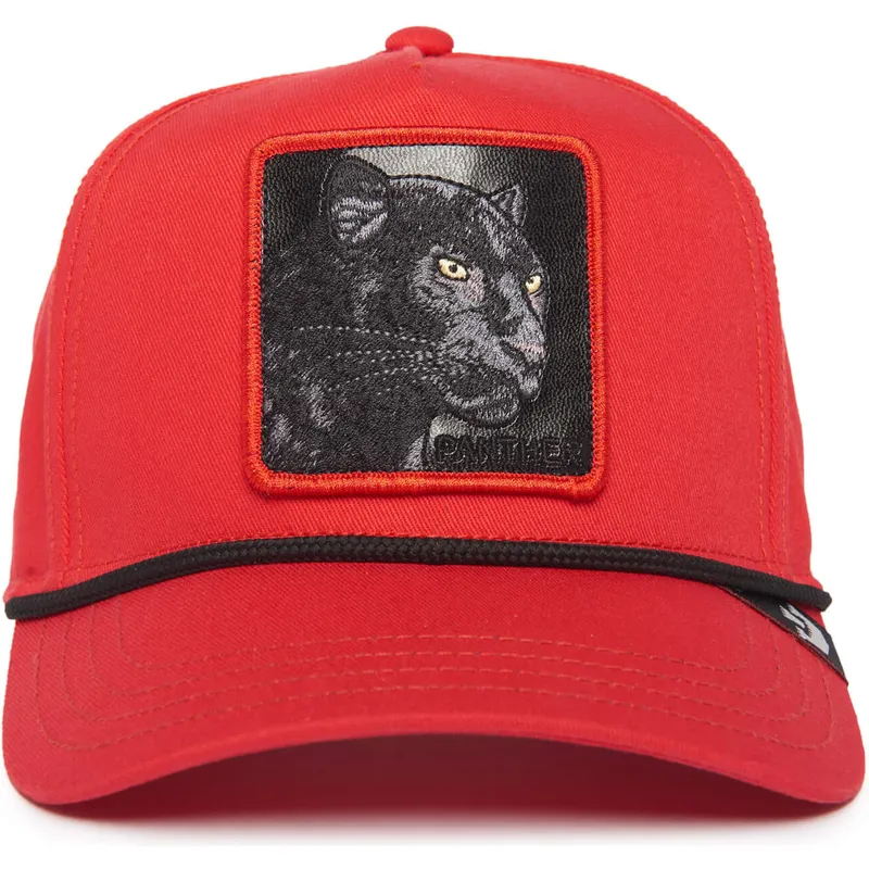 cappellino-visiera-curva-rosso-snapback-pantera-panther-100-the-farm-all-over-canvas-di-goorin-bros