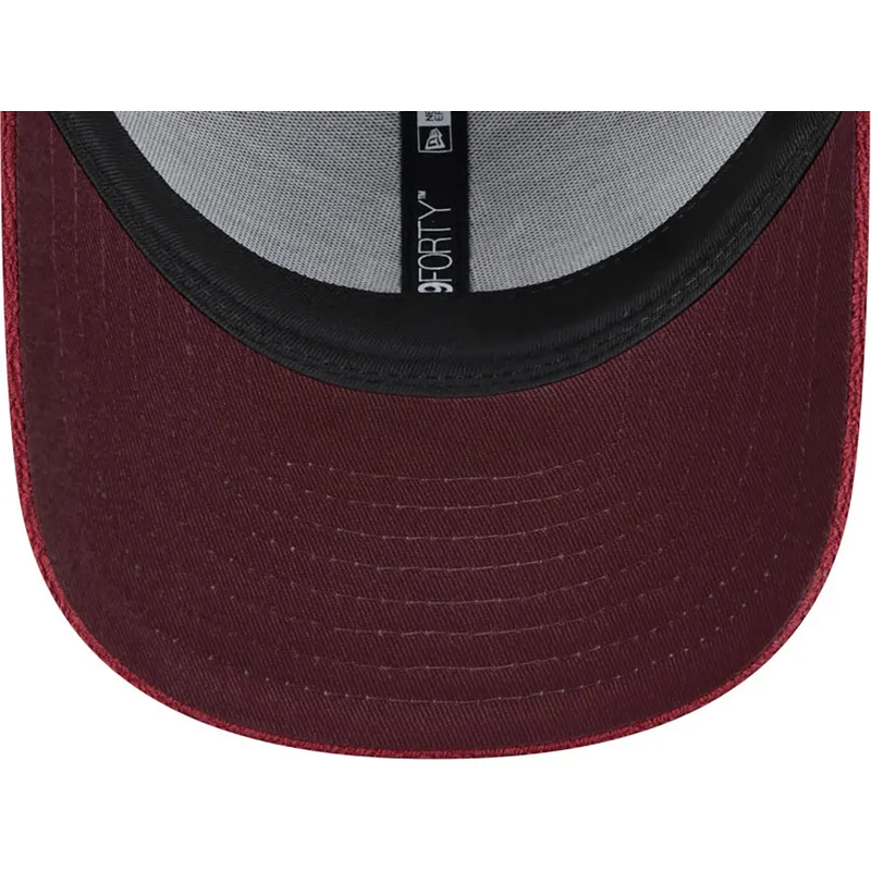 cappelli-curva-rosso-cinghia-regolabile-9forty-towelling-dei-new-york-yankees-mlb-di-new-era