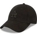 cappellino-curvo-nero-regolabile-con-logo-nero-9forty-towelling-dei-los-angeles-dodgers-mlb-di-new-era