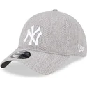 cappelli-curva-grigio-cinghia-regolabile-9twenty-herringbone-dei-new-york-yankees-mlb-di-new-era