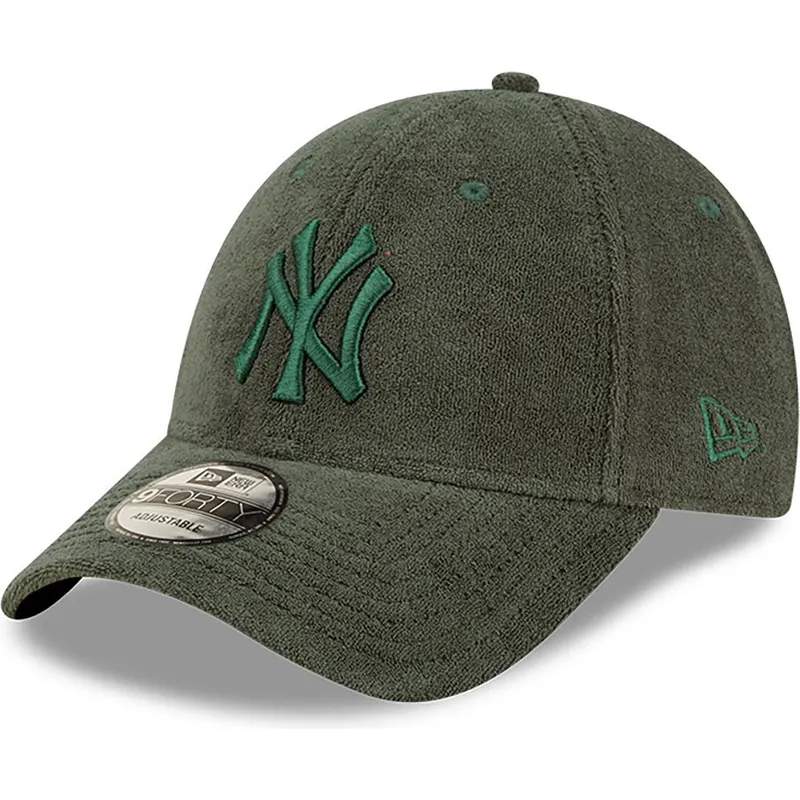 cappelli-curva-verde-cinghia-regolabile-9forty-towelling-dei-new-york-yankees-mlb-di-new-era