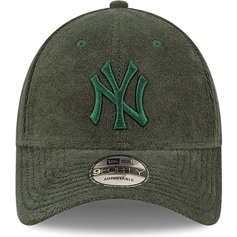 cappelli-curva-verde-cinghia-regolabile-9forty-towelling-dei-new-york-yankees-mlb-di-new-era