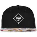 snapback-nero-con-visiera-piatta-rubber-aztek-di-djinns