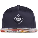 snapback-blu-navy-a-visiera-piatta-rubber-aztek-di-djinns
