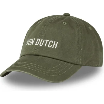 Cappellino visiera curva verde regolabile DC K di Von Dutch