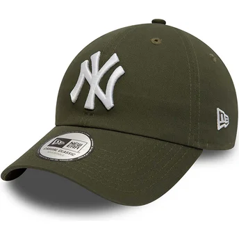 Cappellino curvo verde regolabile 9TWENTY League Essential dei New York Yankees MLB di New Era