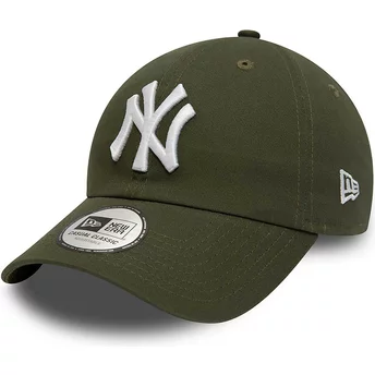 New Era Curved Brim 9TWENTY League Essential New York Yankees MLB Green Adjustable Cap