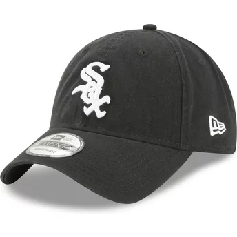 New Era Curved Brim 9TWENTY Core Classic Chicago White Sox MLB Black Adjustable Cap