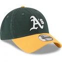 cappellino-con-visiera-curva-verde-e-giallo-regolabile-9twenty-core-classic-di-oakland-athletics-mlb-di-new-era