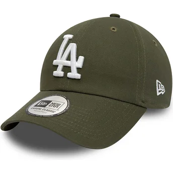 Cappellino verde curvo regolabile 9TWENTY League Essential Los Angeles Dodgers MLB di New Era