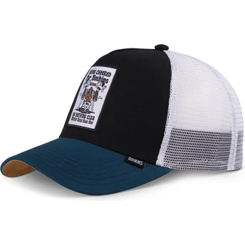 Gorra trucker nera, bianca e blu Being Cheered HFT di Djinns