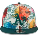 cappello-piatto-multicolore-snapback-9fifty-spring-degli-oakland-athletics-mlb-di-new-era