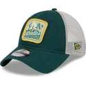 cappellino-trucker-verde-e-bianco-9twenty-stripe-degli-oakland-athletics-mlb-di-new-era