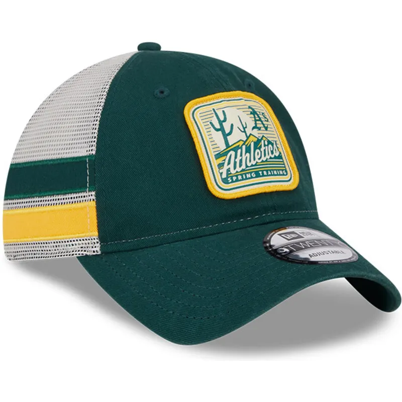 cappelli-curva-verde-snapback-9twenty-stripe-dei-oakland-athletics-mlb-di-new-era
