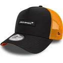 cappellino-trucker-nero-e-arancione-9forty-a-frame-patch-front-di-mclaren-racing-formula-1-di-new-era