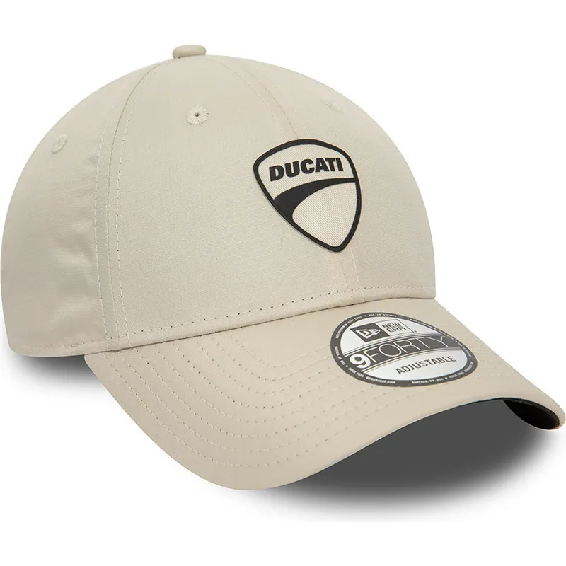 cappelli-curva-beige-cinghia-regolabile-9forty-ripstop-dei-ducati-motor-motogp-di-new-era