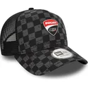 cappelli-curva-nero-snapback-9forty-a-frame-all-over-print-check-dei-ducati-motor-motogp-di-new-era