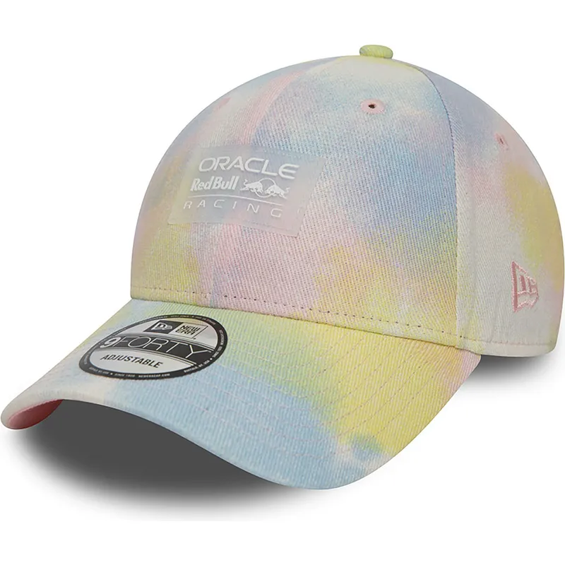 cappellino-visiera-curva-multicolore-snapback-9forty-tie-dye-denim-di-red-bull-racing-formula-1-di-new-era