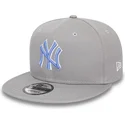 cappelli-piatta-grigio-snapback-9fifty-outline-dei-new-york-yankees-mlb-di-new-era