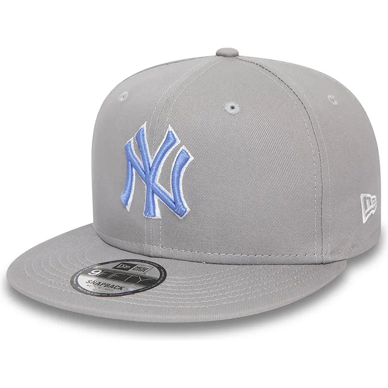 cappelli-piatta-grigio-snapback-9fifty-outline-dei-new-york-yankees-mlb-di-new-era