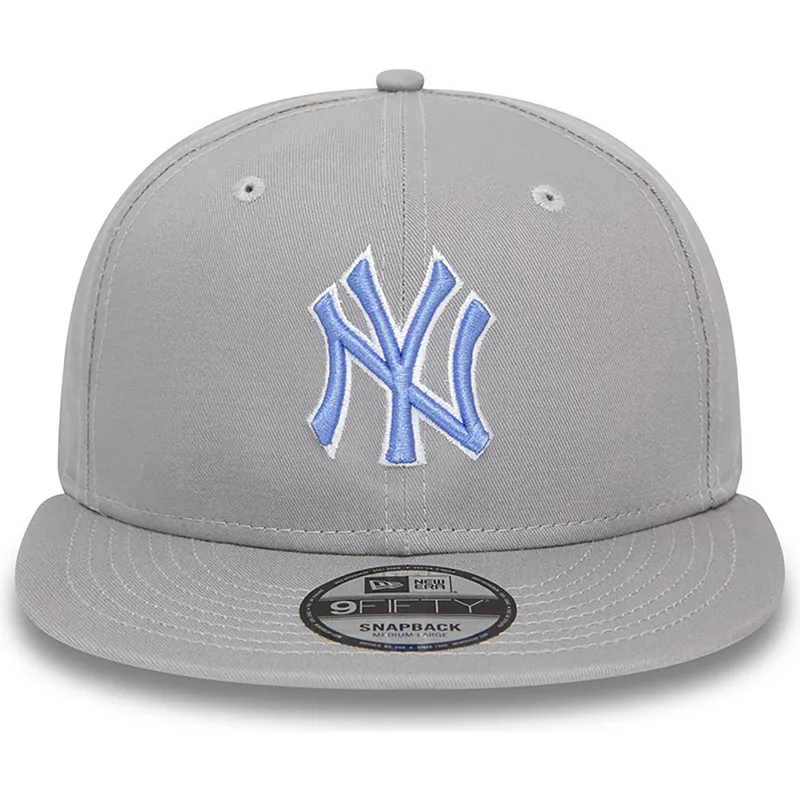 cappelli-piatta-grigio-snapback-9fifty-outline-dei-new-york-yankees-mlb-di-new-era