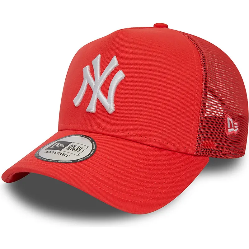 cappelli-curva-rosso-snapback-a-frame-league-essential-dei-new-york-yankees-mlb-di-new-era
