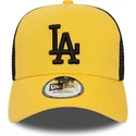 cappelli-curva-giallo-snapback-negro-a-frame-league-essential-dei-los-angeles-dodgers-mlb-di-new-era