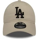 cappelli-curva-beige-cinghia-regolabile-negro-9twenty-league-essential-dei-los-angeles-dodgers-mlb-di-new-era