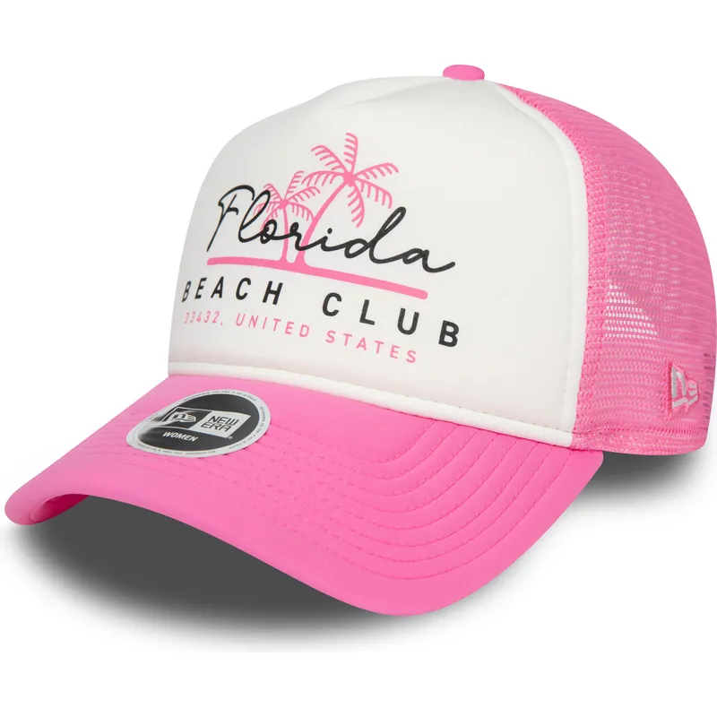 cappelli-curva-rosa-snapback-a-frame-foam-front-dei-florida-beach-club-di-new-era