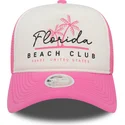 cappelli-curva-rosa-snapback-a-frame-foam-front-dei-florida-beach-club-di-new-era